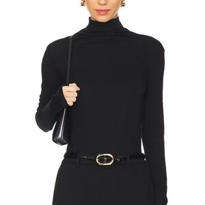 Vince Black Long Sleeve Turtleneck Fine Knit Top